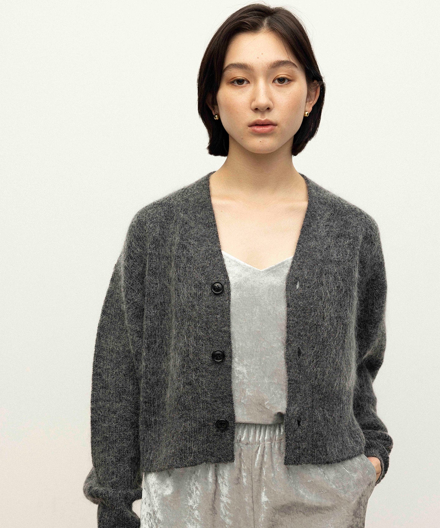 MOHAIR WOOL V CARDIGAN / モヘアカーディガン-