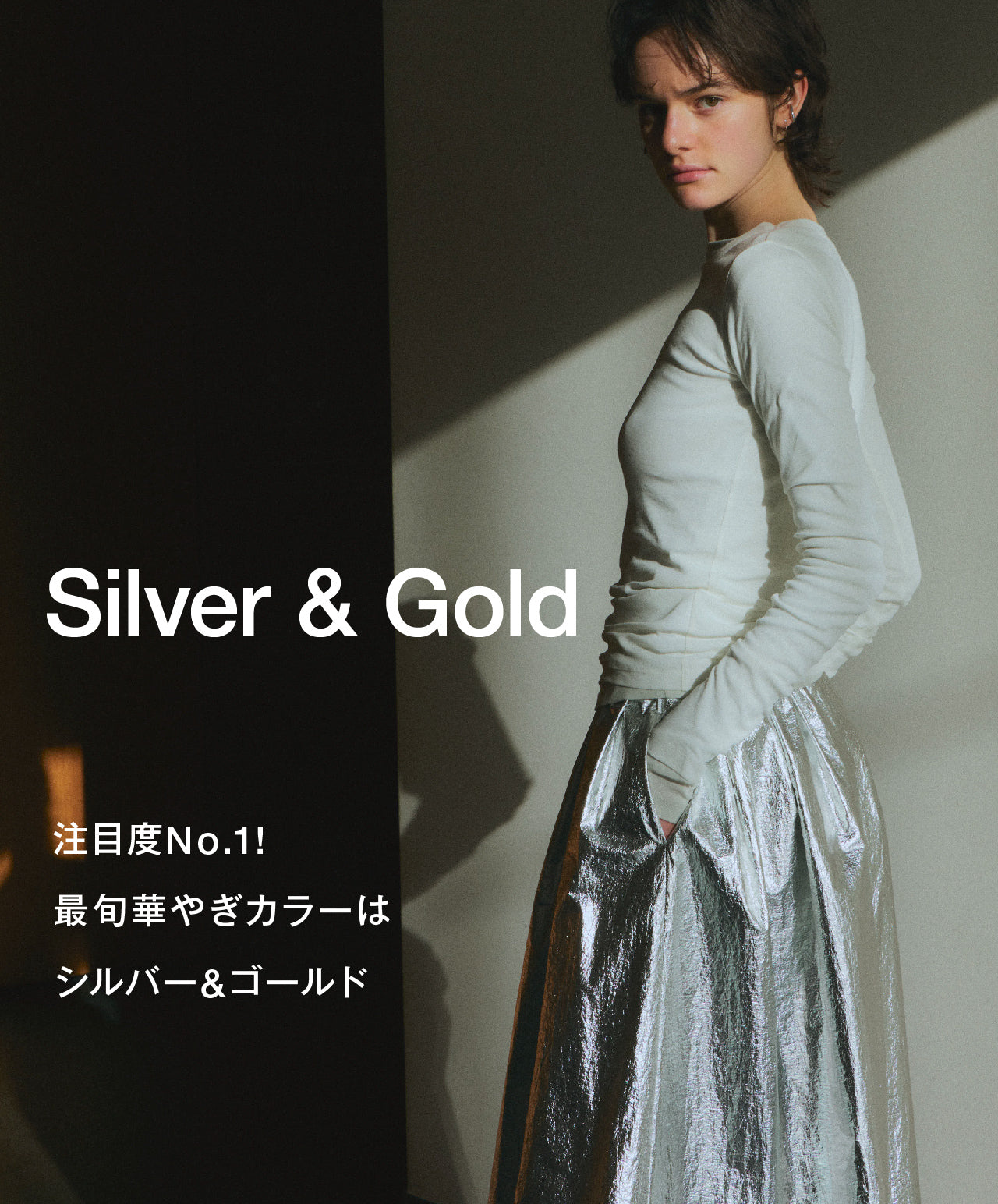 Silver &
    Gold 注目度No.1！最旬華やぎカラーはシルバー＆ゴールド